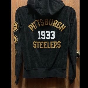 Victoria’s Secret Pink Steelers velvet zip up